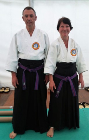 Lors de la remise du titre d'Okuden Shihan Encadrement du club